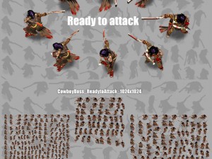2d cowboy boss 3D Model