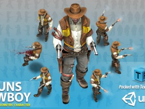 cowboy with 2 3D Model