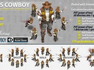 cowboy with 2 3D 모델