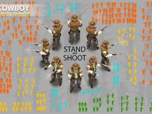 vaqueiro com 2 Modelo 3D