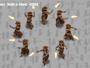 2d cowboy with two 3D Model