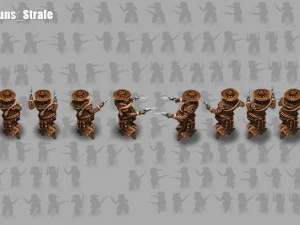 2d cowboy with two 3D Model