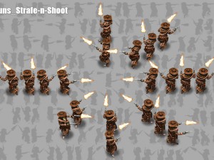 2d cowboy with two 3D Model
