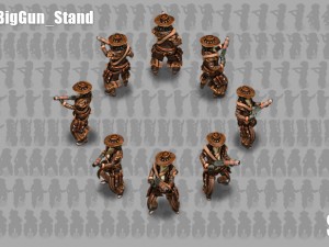2d cowboy with shotgun 3D 모델
