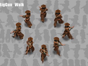 2d cowboy with shotgun 3D 모델