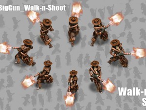 2d cowboy with shotgun 3D 모델