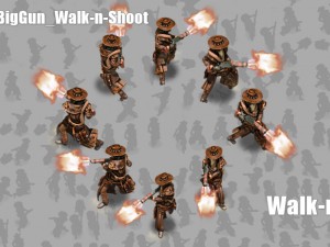 2d cowboy with shotgun 3D 모델