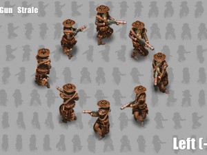 2d cowboy with shotgun 3D 모델