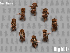 2d cowboy with shotgun 3D 모델