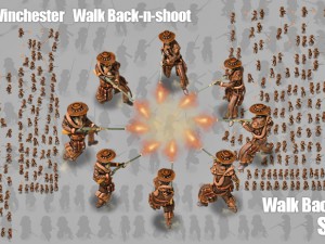 2d cowboy with winchester Modelo 3D