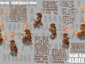 2d cowboy with winchester Modelo 3D