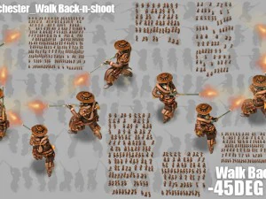 2d cowboy with winchester 3D Model
