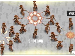 2d cowboy with 3 pack 3D Model