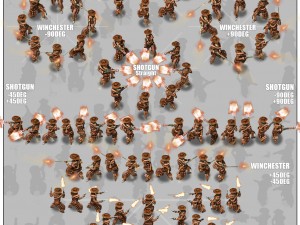 2d cowboy with 3 pack 3D Model
