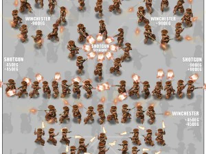 2d cowboy with 3 pack 3D Model