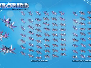 2d robobird 3Dモデル