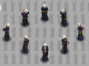 2d priest animated character 3Dモデル