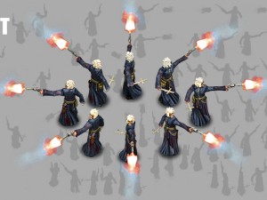 2d priest animated character 3Dモデル
