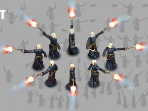 Personagem animado de padre 2d Modelo 3D