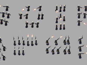 2d priest animated character 3Dモデル