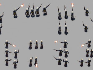 2d priest animated character 3Dモデル
