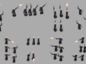 Personagem animado de padre 2d Modelo 3D
