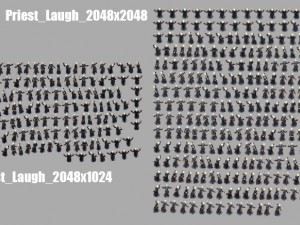 2d priest animated character 3Dモデル