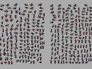 2d priest animated character 3Dモデル