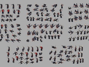 2d priest animated character 3Dモデル
