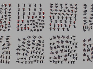 2d priest animated character 3Dモデル