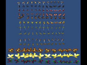 2d animated insects 3D-Modell