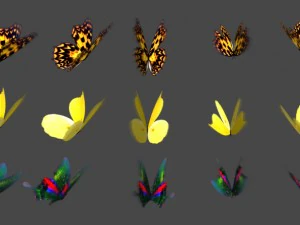 2d animated insects 3D Model