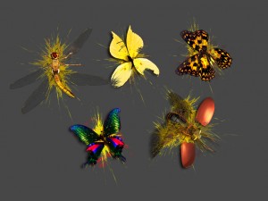2d animated insects 3D-Modell
