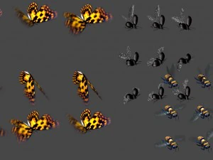 2d animated insects 3D Model
