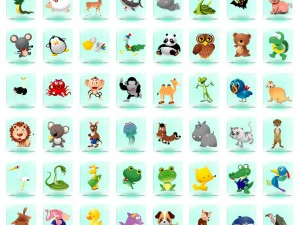 animated toon animals 3D Model