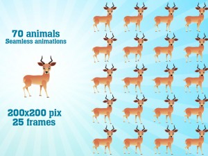 animated toon animals 3D Model