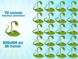 animated toon animals 3D Model