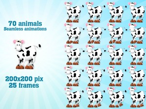 animated toon animals 3D Model