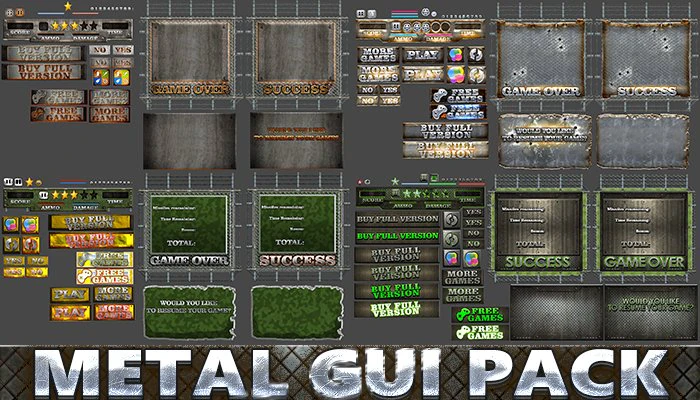 metal gui pack 3D Model .c4d .max .obj .3ds .fbx .stl .blend 