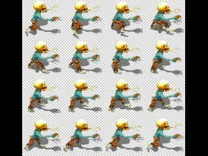 2d toon skeleton 3D Model