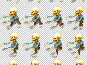 2d toon skeleton 3D Model