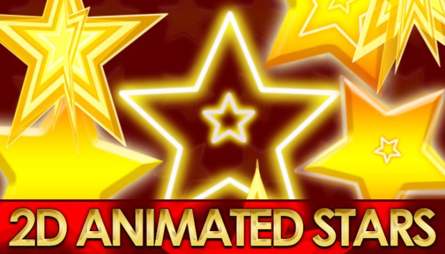 2d animated stars Model 3D .c4d .max .obj .3ds .fbx .stl .blend 