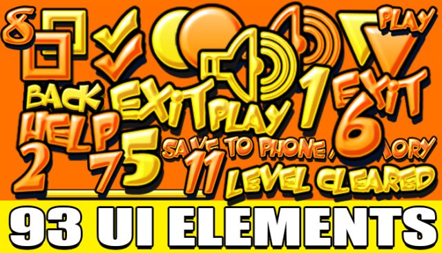 ninety-three ui elements Modèle 3D .c4d .max .obj .3ds .fbx .stl .blend 
