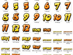 ninety-three ui elements Modèle 3D