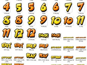 Dreiundneunzig UI-Elemente 3D Modell