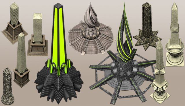 obelisk 3D Модель .c4d .max .obj .3ds .fbx .stl .blend