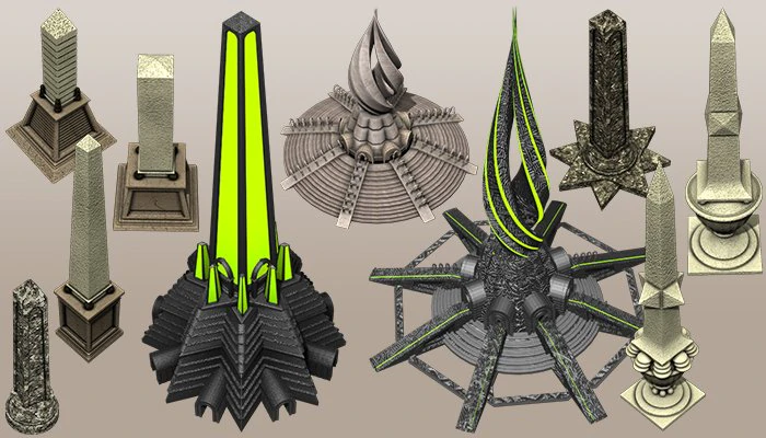 obelisk 3D Model .c4d .max .obj .3ds .fbx .stl .blend 