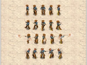 2d cowboy with rifle Modelo 3D
