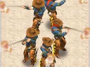 2d cowboy with rifle Modelo 3D