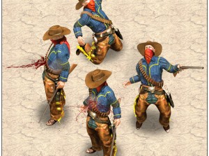 2d cowboy with rifle Modelo 3D